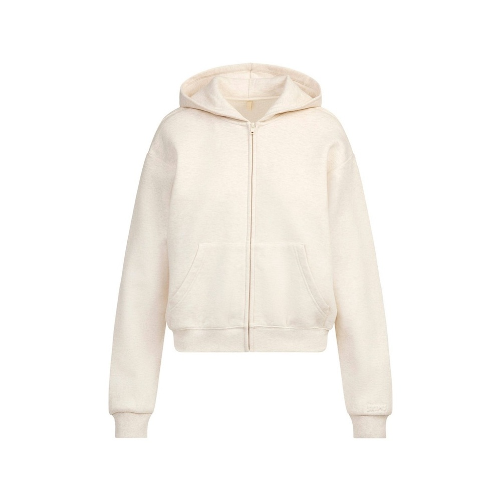 SKIMS Cotton Fleece Zip-Up Sweatshirt
